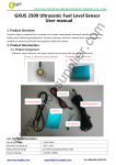 GXUS 2500 Ultrasonic Fuel Level Sensor User manual