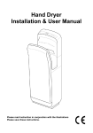 Hand Dryer Installation & User Manual - Vent-Axia