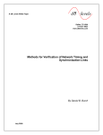 Methods for Verification of Network Timing and