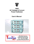 9848 AC Voltage & Current Power Calibrator User`s Manual