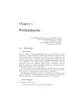 Chapter 1 -- Preliminaries - Department of Computer Science