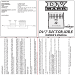 DV7 DISTORSORE Owner`s Manual