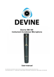 Devine SM-100 Instrument Condenser Microphone User manual