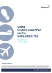 Using BGAN LaunchPad on the EXPLORER 700