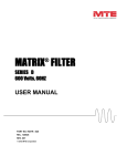 MATRIX® FILTER - MTE Corporation