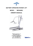 battery operated patient lift model ： mds400el