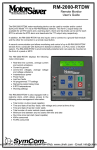 SymCom RM-2000-RTDW Remote Monitor User Manual