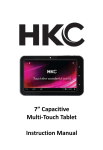 7” Capacitive Multi-Touch Tablet Instruction Manual