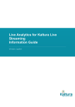 Live Analytics for Kaltura Live Streaming Information Guide