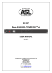 User Manual PS 260 [ASL]