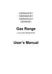 Gas Range User`s Manual