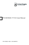 IFS MCR200-1T/1CX User Manual
