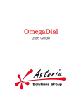 OmegaDial Users Guide - Asteria Solutions Group