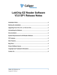 LabChip EZ Reader Software V3.0 SP1 Release Notes