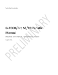 G-TECH/Pro SS/RR Fanatic Manual