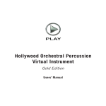 Hollywood Orchestral Percussion Gold Manual