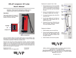UVL-4F Longwave UV Lamp User`s Manual