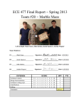 ECE 477 Final Report − Spring 2013 Team #20 − Marble Maze