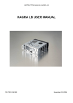 NAGRA LB USER MANUAL