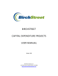 BirchStreet Capital Expenditure Projects User Manual