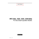 KPCI-3101, -3102, -3103, -3104 Series PCI Bus Data Acquisition