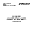 HF25 Datacom Technical Manual