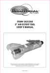 ITEM# 1421202 3" AIR CUTOFF TOOL USER`S MANUAL