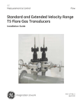 Standard and Extended Velocity Range T5 Flare Gas Transducers