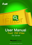 Foxit PDF IFilter 3.0 for Server User Manual