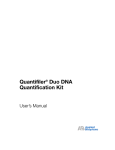 Quantifier Duo DNA Quantification Kit User`s Manual (PN 4391294D)