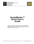 QuoteMaster Quick User`s Guide - R&M Materials Handling equipment