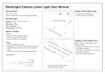 Bambright Cabinet Linear Light User Manual