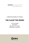 USER INSTRUCTIONS THE CLEAR™330 SERIES