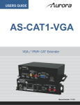 AS-CAT1-VGA Manual - Aurora Multimedia Corp.