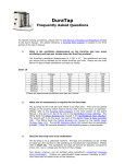 DuraTap FAQ`s - Advantech Manufacturing