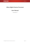 CM24 Digital Cinema Processor User Manual