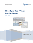 Version 6 StreetSync Pro - Vehicle Routing System