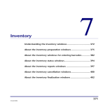 About the inventory preparation windows