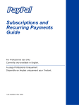 Subscriptions and Recurring Payments Guide