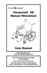 Paramount™ XD Manual Wheelchair User Manual