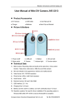User Manual of Mini DV Camera JVE-3313