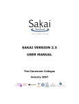 sakai overview - Old STFC e-Science Centre and CSED Web Server