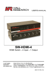 SW-HDMI-4 Manual
