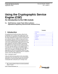 Using the Cryptographic Service Engine