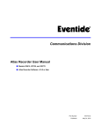 Eventide VRs User Manual