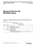 Device Errata for the MPC850 Family