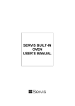 SERVIS BUILT-IN OVEN USER`S MANUAL