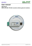 User manual USB to RS-485 / RS-422 converter - ADA - CEL-MAR