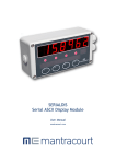 Serial ASCII display module SERIALDIS operation manual