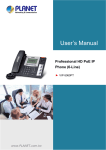 Professional HD PoE IP Phone - PLANET Technology Corporation.